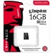 Kingston Карта пам'яті Kingston 16GB microSDHC class 10 UHS-I V30 A1 (SDCIT2/16GBSP)