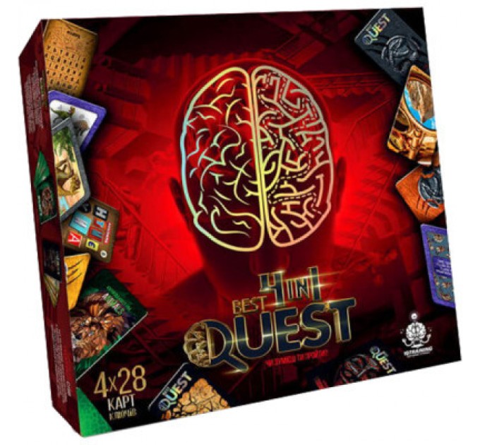 Danko Toys Настільна гра Danko Toys Best Quest 4 in 1, українська (BQ-02-01U)
