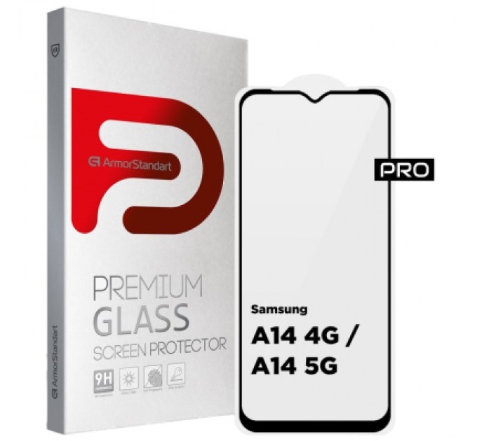 Armorstandart Скло захисне Armorstandart Pro Samsung A14 4G / A14 5G Black (ARM66206)