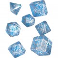 Набір кубиків для настільних ігор Q-Workshop Elvish Translucent blue Dice Set (7 шт) (SELV11)