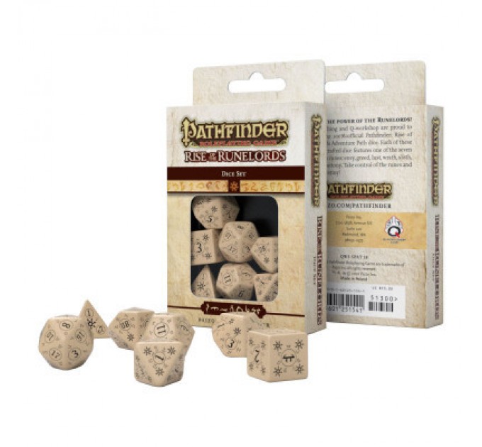 Набір кубиків для настільних ігор Q-Workshop Pathfinder Rise of Runelords Dice Set (7 шт) (SPAT18)