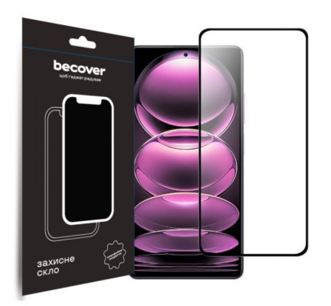 BeCover Скло захисне BeCover Poco X5 Pro 5G Black (708820)