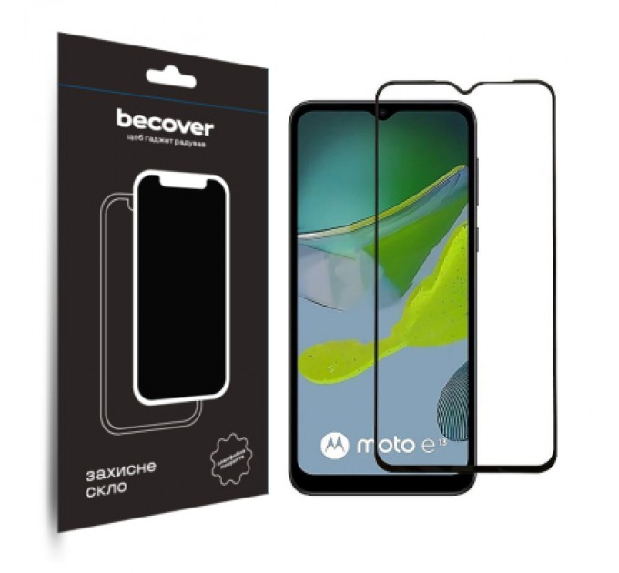 BeCover Скло захисне BeCover Motorola Moto E13 Black (708843)