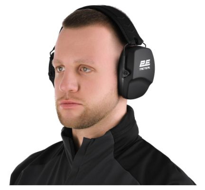 2E Навушники для стрільби 2E Defence NRR 25 dB пасивні Black (2E-TPE016BK)