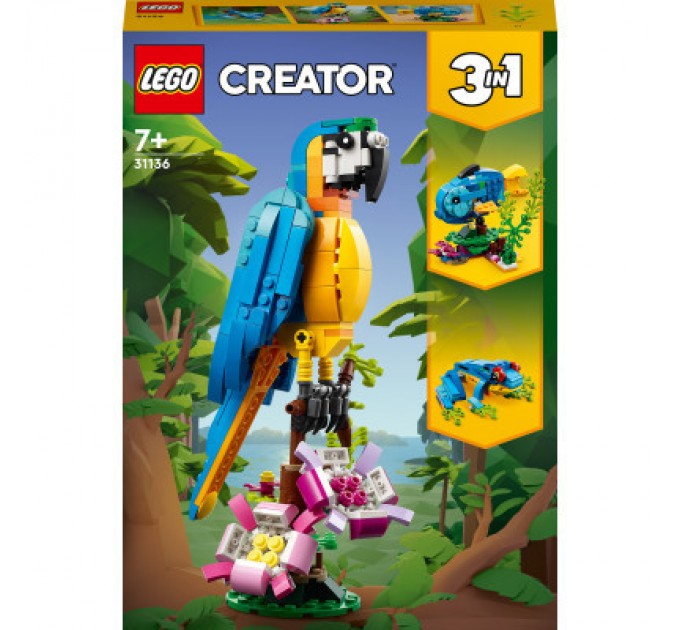 LEGO Конструктор LEGO Creator Екзотичний папуга 253 деталі (31136)