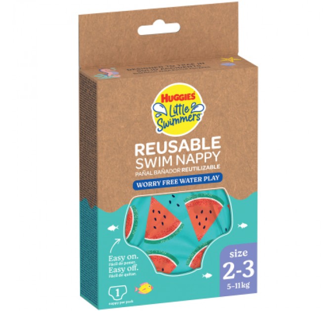 Підгузки Huggies Little Swimmers Розмір 2-3 багаторазові для плавання 1 шт (5029053583044)