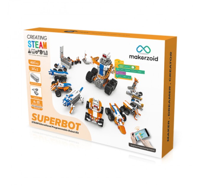 Makerzoid Конструктор Makerzoid Superbot Educational Building Blocks (MKZ-ID-SPB)