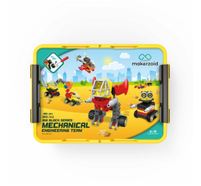 Makerzoid Конструктор Makerzoid Big Building Blocks-Mechanical Engineering Team (MKZ-OBK-MET)