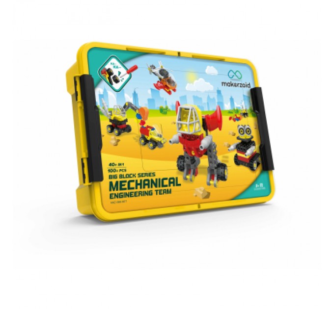 Makerzoid Конструктор Makerzoid Big Building Blocks-Mechanical Engineering Team (MKZ-OBK-MET)