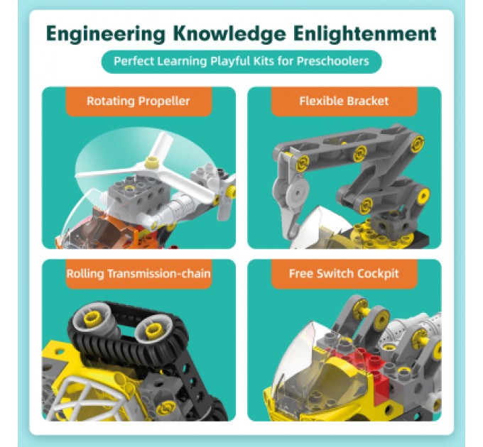 Makerzoid Конструктор Makerzoid Big Building Blocks-Mechanical Engineering Team (MKZ-OBK-MET)