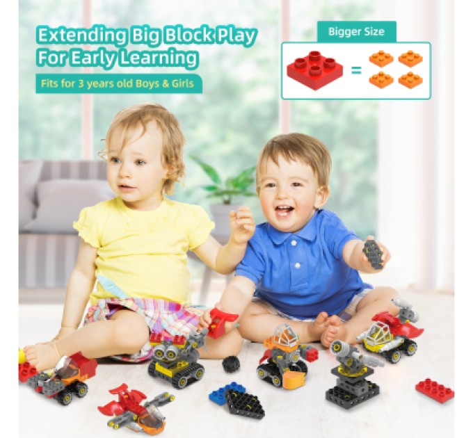 Makerzoid Конструктор Makerzoid Big Building Blocks-Mechanical Engineering Team (MKZ-OBK-MET)