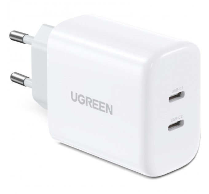 Ugreen Зарядний пристрій Ugreen 2xUSB 40W PD (2xType-C) PD CD243 White (10343)