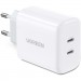 Ugreen Зарядний пристрій Ugreen 2xUSB 40W PD (2xType-C) PD CD243 White (10343)