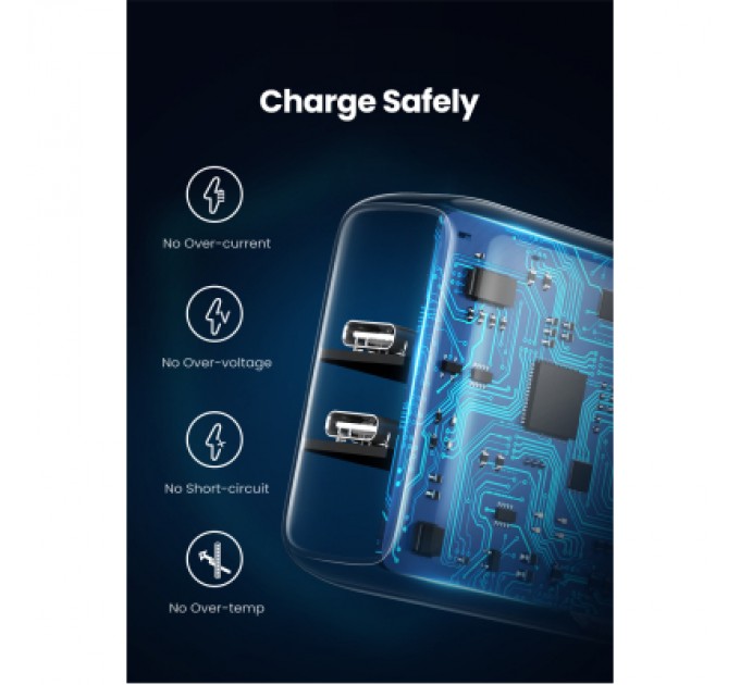 Ugreen Зарядний пристрій Ugreen 2xUSB 40W PD (2xType-C) PD CD243 White (10343)