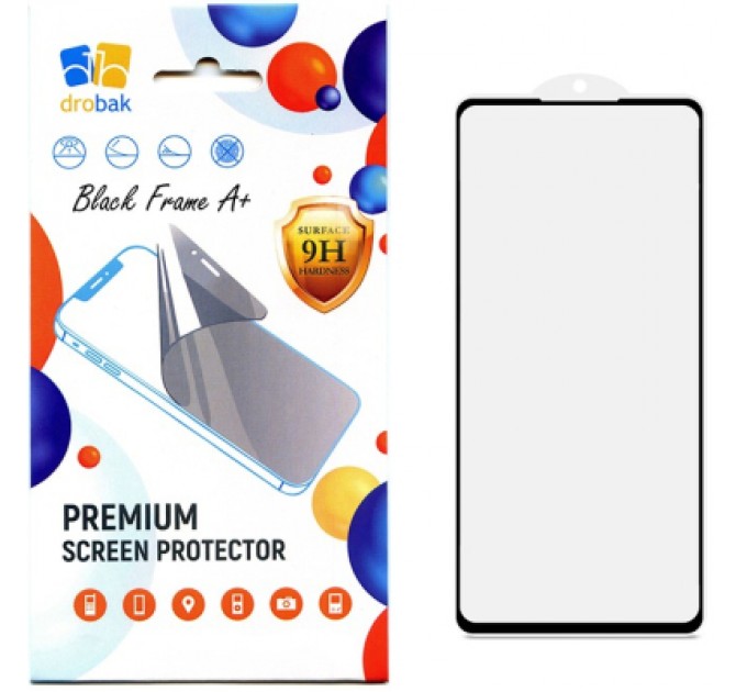 Скло захисне Drobak Google Pixel 6a Black Frame A+ (717158)