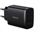 Baseus Зарядний пристрій Baseus Compact Charger 3U Black (CCXJ020101)