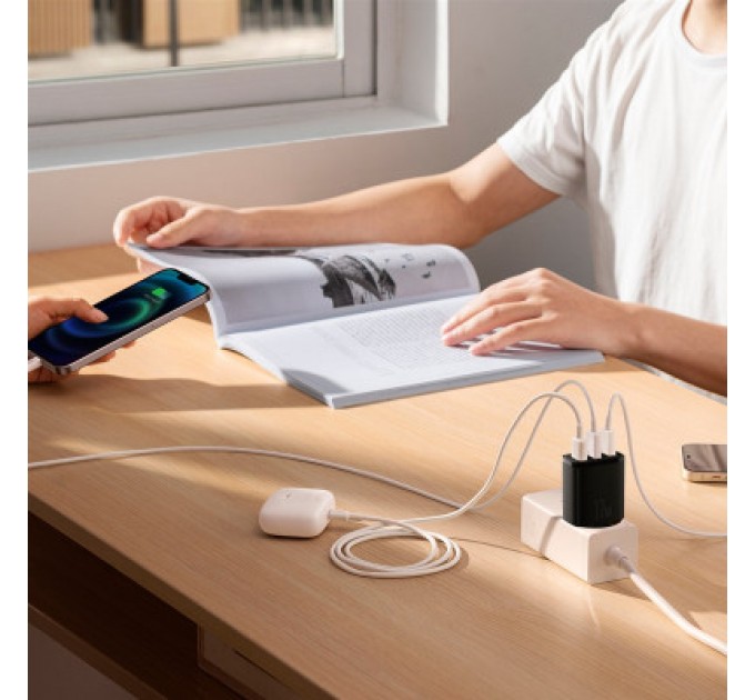 Baseus Зарядний пристрій Baseus Compact Charger 3U Black (CCXJ020101)