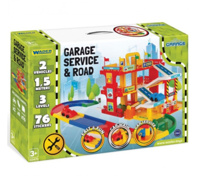 Wader Ігровий набір Wader Гараж "Сервіс" з дорогою (50470)