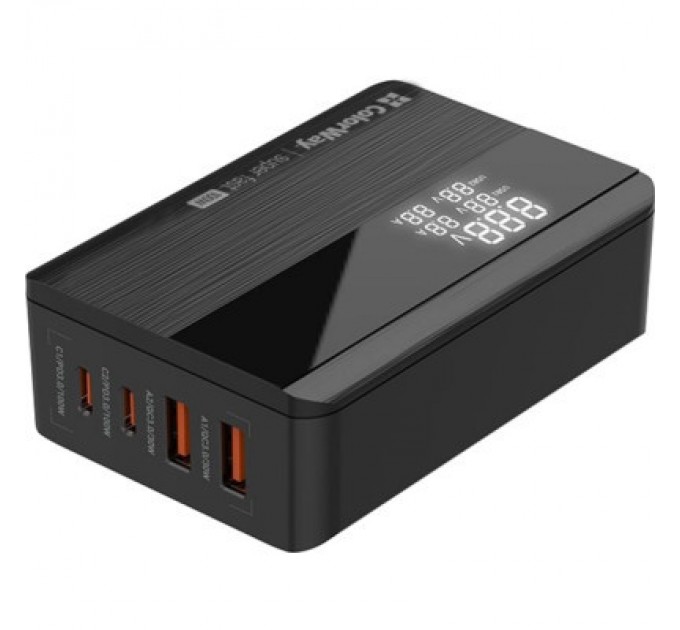 ColorWay Зарядний пристрій ColorWay Power Delivery GaN (2USB-A + 2USB TYPE-C) (100W) black (CW-CHS041PD-BK)