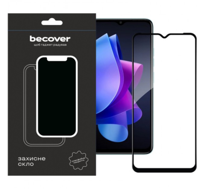 BeCover Скло захисне BeCover Tecno Spark Go 2023 (BF7) Black (709262)