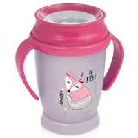 Поїльник-непроливайка Lovi 360 з ручками Junior Indian Summer Girl 250 мл (1/591new)