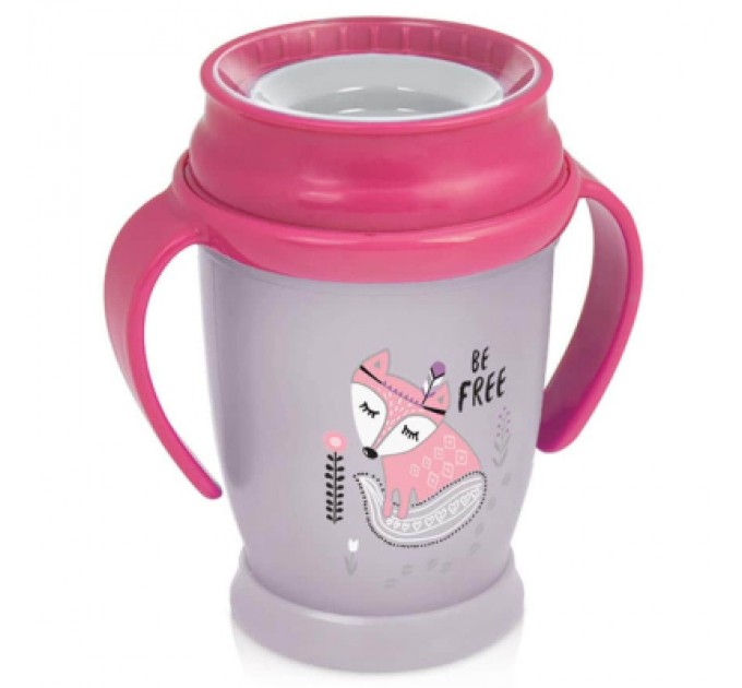 Lovi Поїльник-непроливайка Lovi 360 з ручками Junior Indian Summer Girl 250 мл (1/591new)