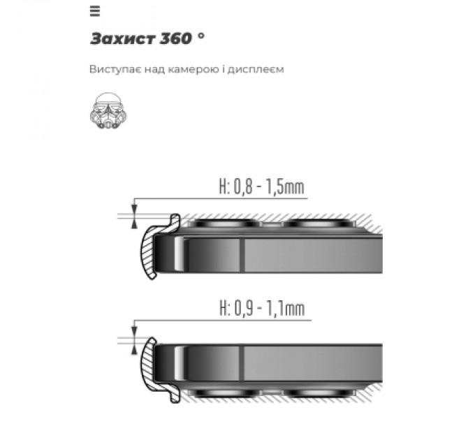 Armorstandart Чохол до мобільного телефона Armorstandart ICON Case Xiaomi Redmi Note 12S 4G Camera cover Dark Blue (ARM67505)