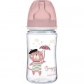 Canpol babies Пляшечка для годування Canpol babies Bonjour Paris з широким отвором 240 мл Рожева (35/232_pin)