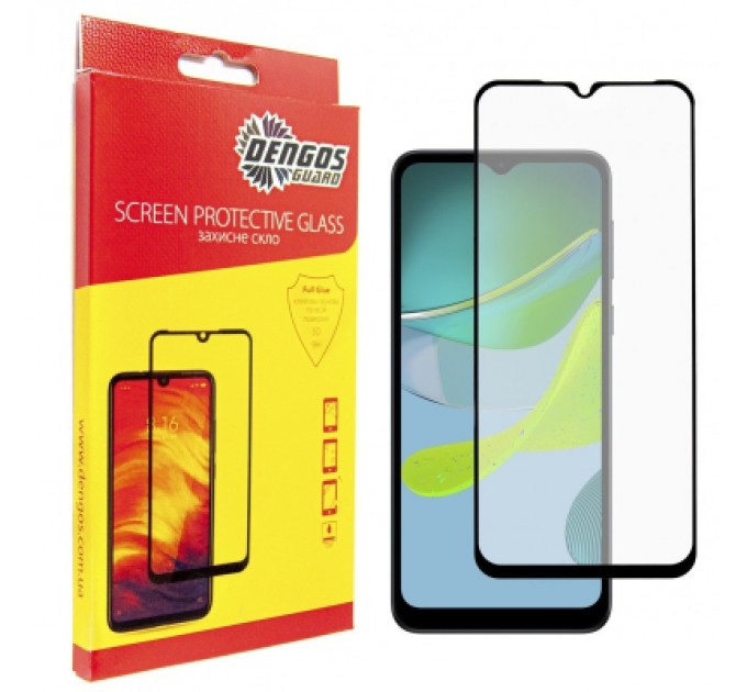 Dengos Скло захисне Dengos Full Glue Motorola E13/E20 (black) (TGFG-282)