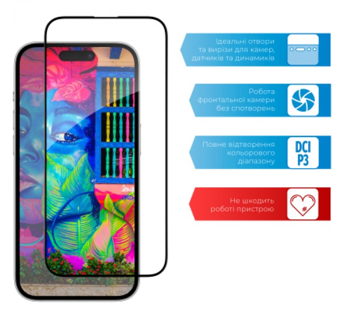 ACCLAB Скло захисне ACCLAB Full Glue Apple iPhone 14 Pro (1283126541971)