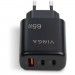 Vinga Зарядний пристрій Vinga GaN 65W PD+QC 2C1A ports Wall Charger (VCPCHCCA65B)