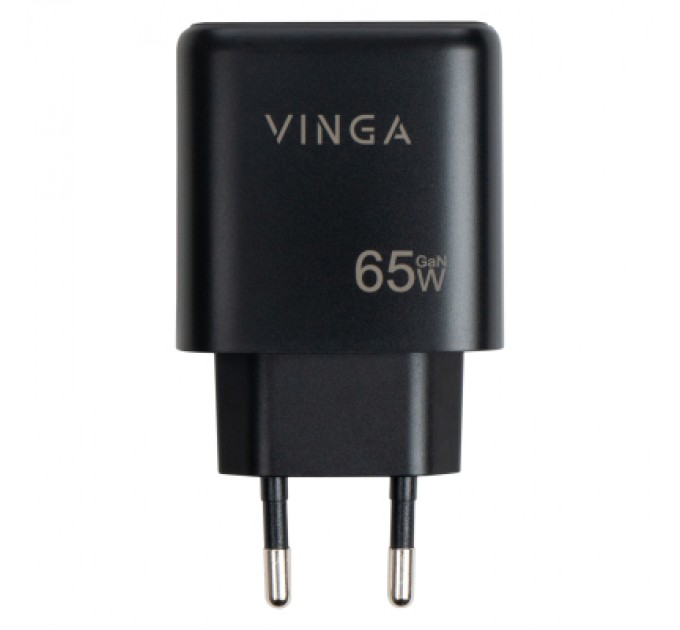 Vinga Зарядний пристрій Vinga GaN 65W PD+QC 2C1A ports Wall Charger (VCPCHCCA65B)