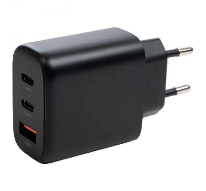 Vinga Зарядний пристрій Vinga GaN 65W PD+QC 2C1A ports Wall Charger (VCPCHCCA65B)