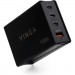 Vinga Зарядний пристрій Vinga GaN 100W PD+QC 3C1A ports 1.2m Wired Charger (VCPCH100CB)