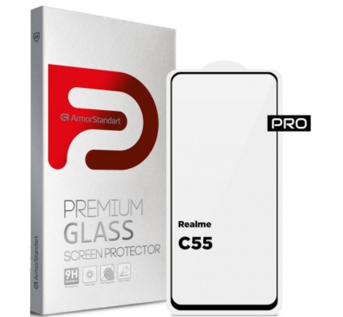 Armorstandart Скло захисне Armorstandart Pro Realme C55 Black (ARM67931)