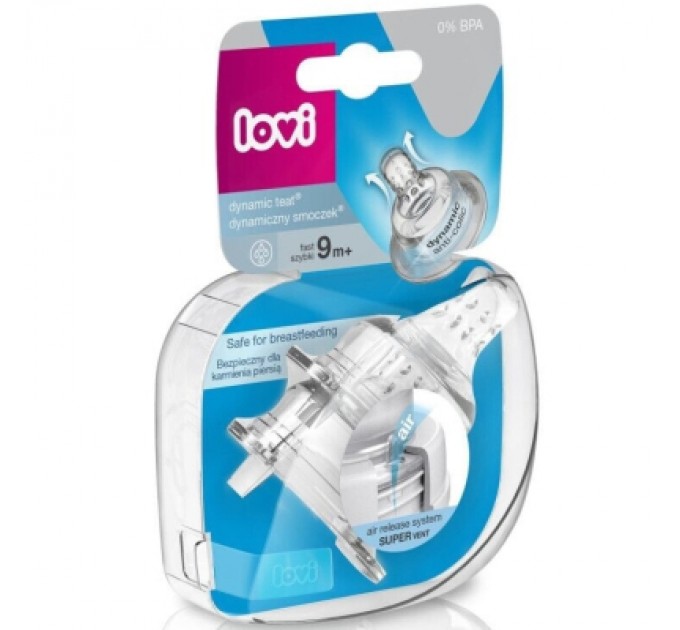 Lovi Соска Lovi силіконова динамічна Швидка з 9 місяців 2 шт. (18/752)