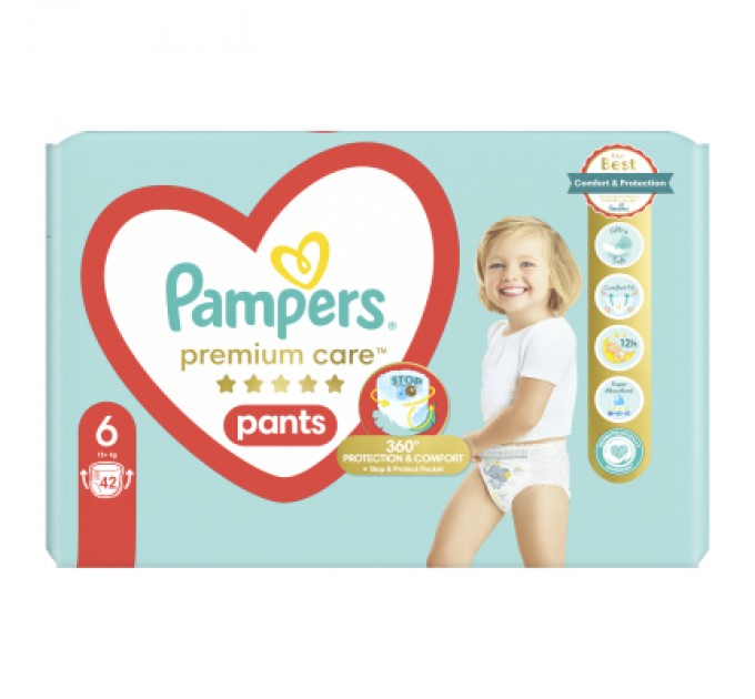Pampers Підгузки Pampers Premium Care Pants Розмір 6 (15+ кг) 42 шт (8001841325545)