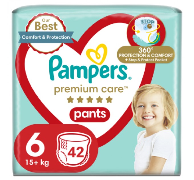 Pampers Підгузки Pampers Premium Care Pants Розмір 6 (15+ кг) 42 шт (8001841325545)