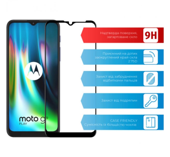 ACCLAB Скло захисне ACCLAB Full Glue MOTO G9 Play (1283126509032)