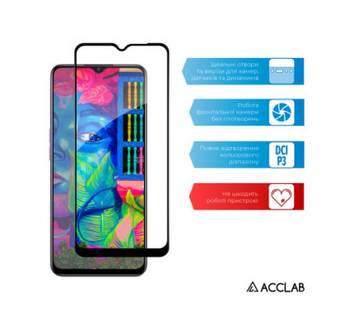 ACCLAB Скло захисне ACCLAB Full Glue Oppo A58 (1283126565144)