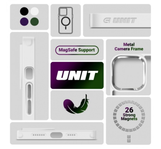 Armorstandart Чохол до мобільного телефона Armorstandart Unit MagSafe Apple iPhone 14 Pro Matte Clear Silver (ARM70437)