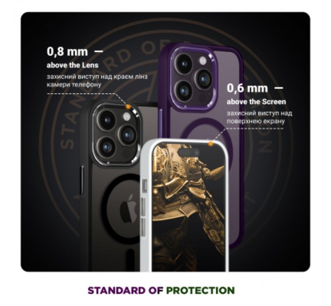 Armorstandart Чохол до мобільного телефона Armorstandart Unit MagSafe Apple iPhone 14 Pro Matte Clear Silver (ARM70437)