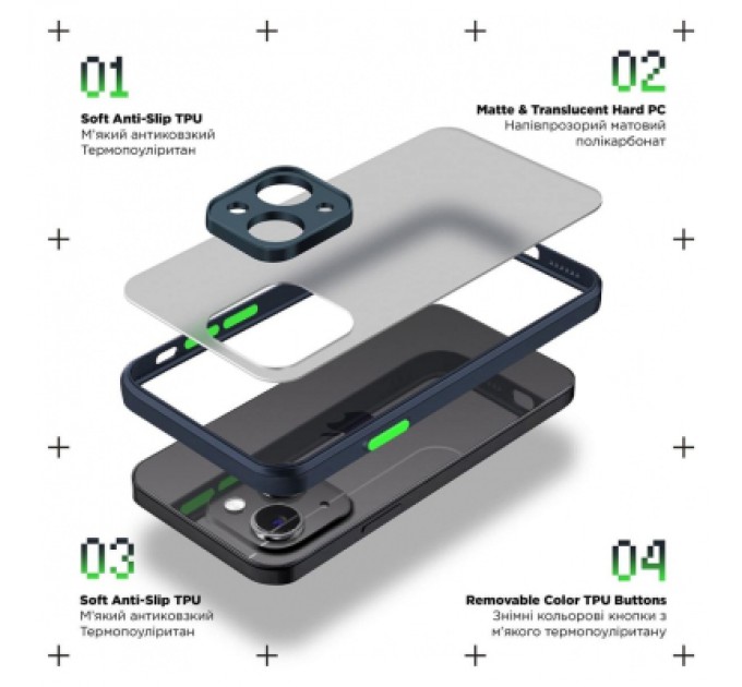 Armorstandart Чохол до мобільного телефона Armorstandart Frosted Matte Tecno Spark 10 4G (KI5q) Navy Blue (ARM70499)