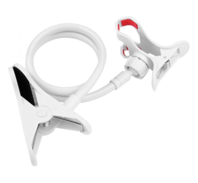 XoKo Тримач для смартфонів XoKo прищепка, гнучкий, 65 см, білий (XK-RM-C20-WHT)