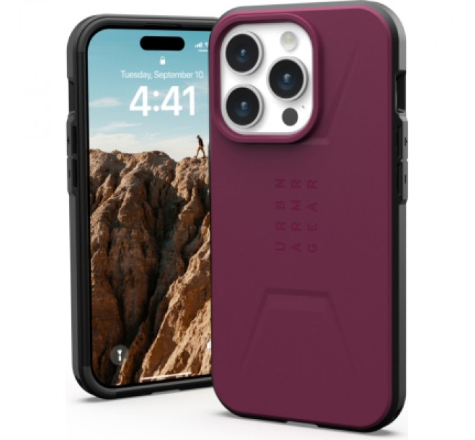 UAG Чохол до мобільного телефона UAG Apple iPhone 15 Pro Civilian Magsafe, Bordeaux (114275119049)