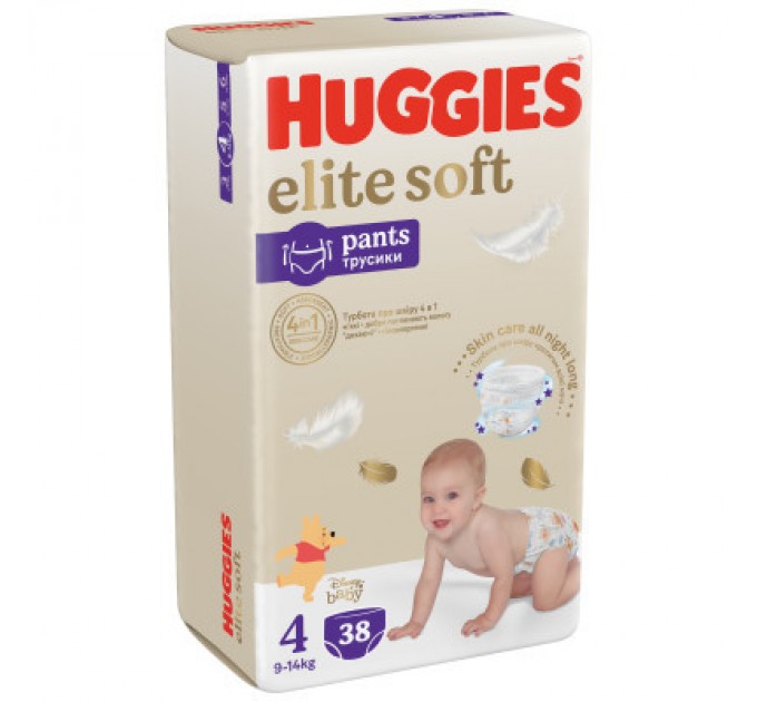Huggies Підгузки Huggies Elite Soft 4 (9-14 кг) Mega 38 шт (5029053549323)