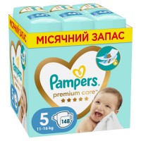 Підгузки Pampers Premium Care Розмір 5 (11-16 кг) 148 шт (8006540855973)