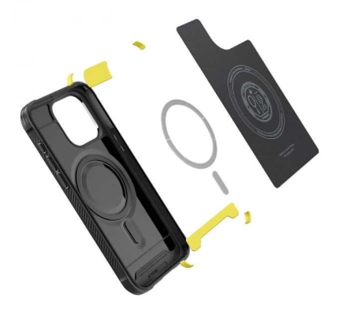 Spigen Чохол до мобільного телефона Spigen Apple iPhone 15 Pro Rugged Armor MagFit Matte Black (ACS06703)