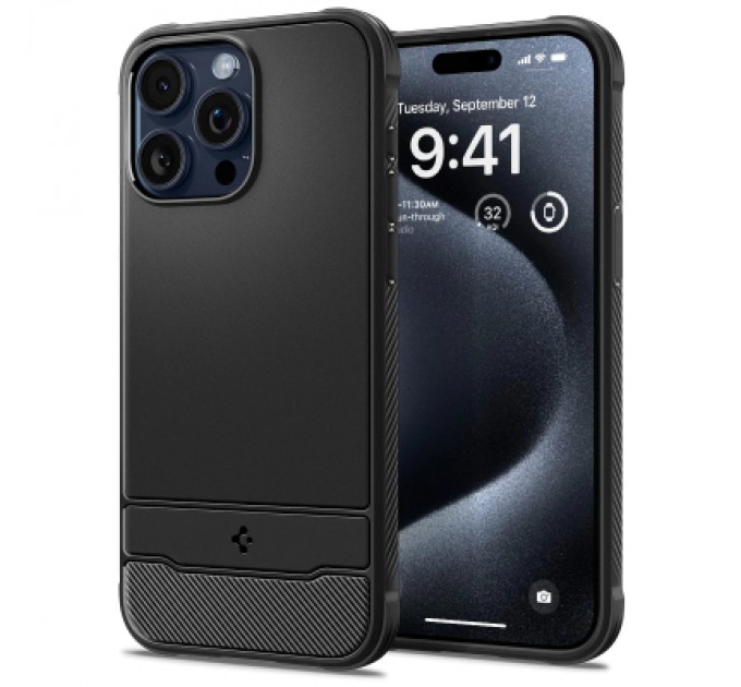Spigen Чохол до мобільного телефона Spigen Apple iPhone 15 Pro Rugged Armor MagFit Matte Black (ACS06703)