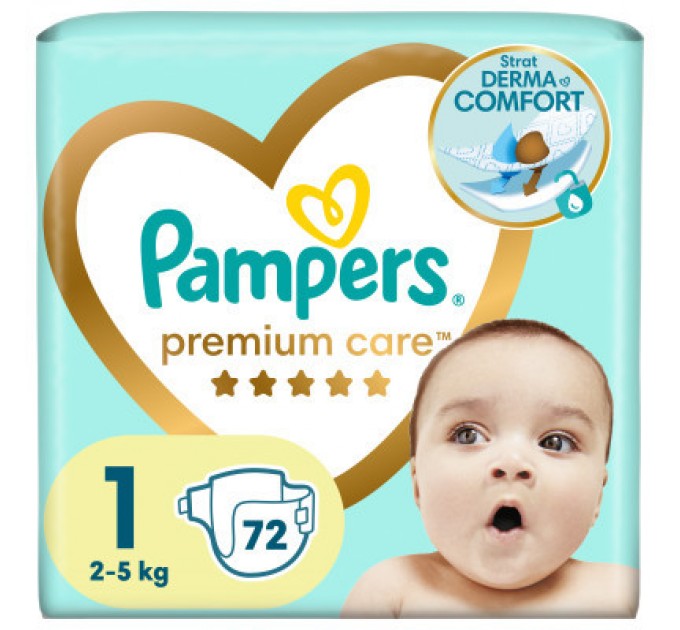 Pampers Підгузки Pampers Premium Care Розмір 1 (2-5 кг) 72 шт (8006540858073)